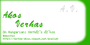 akos verhas business card